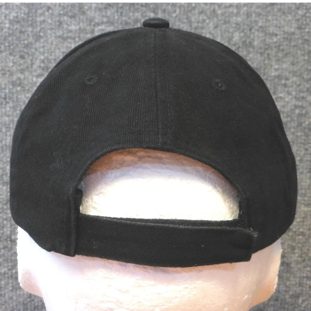 Harley-Davidson Mens Black Cream Bar & Shield Frayed Patch Adjustable Hat Cap